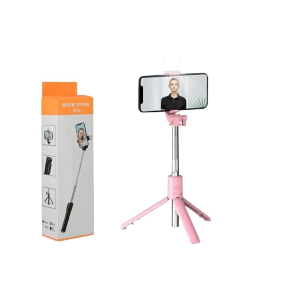 GENERICO - Palo Selfie Stick R1S con luz LED