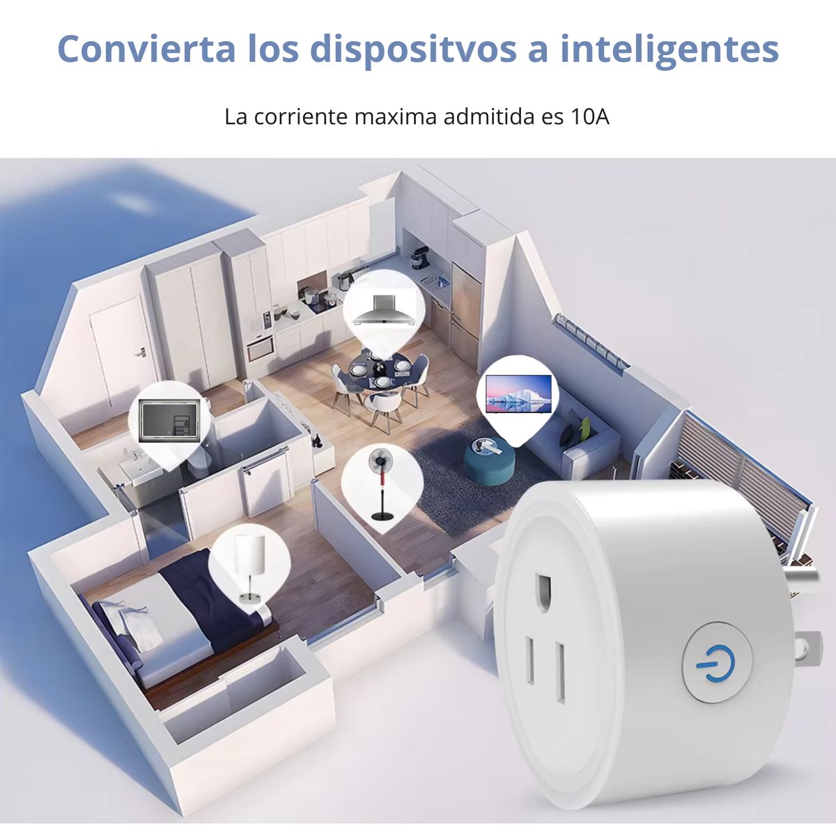 GENERICO - Enchufe Inteligente Wifi compatible con Google home y Alexa