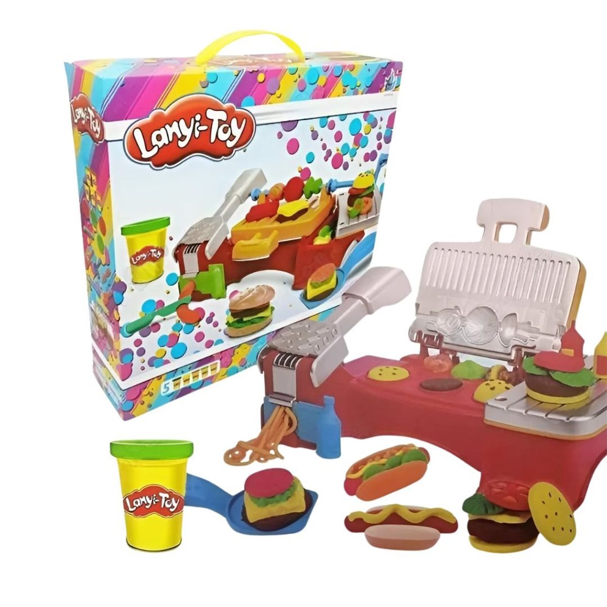 GENERICO - Set Didáctico De Plastilinas Parrilla De Hamburguesas