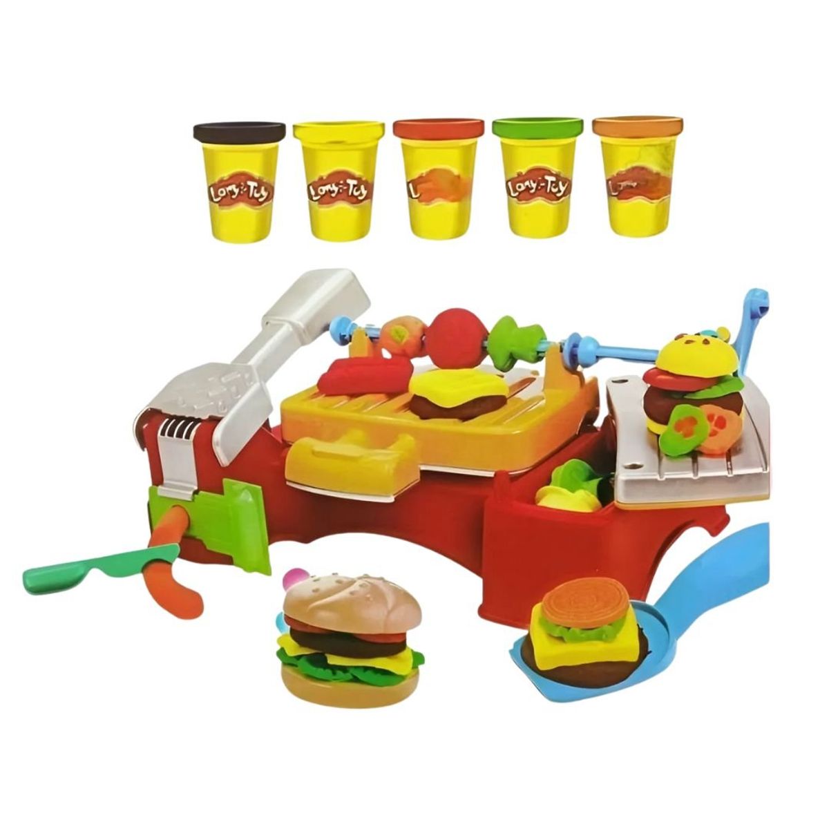 GENERICO - Set Didáctico De Plastilinas Parrilla De Hamburguesas