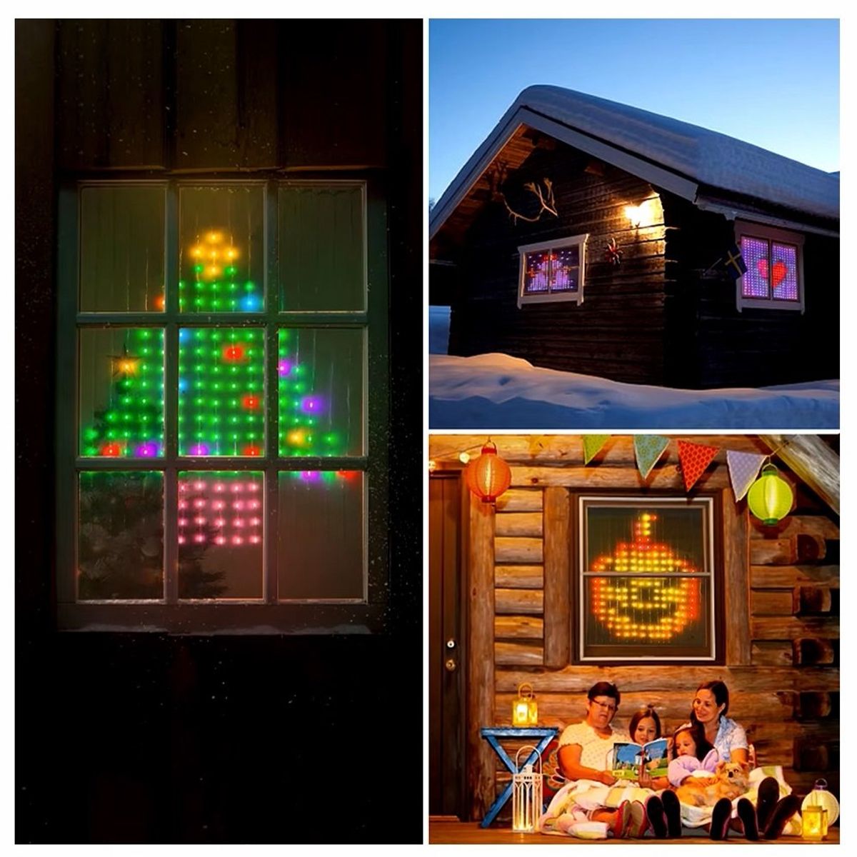 GENERICO - Cortina de luces inteligente RGB 400 LED Control por aplicación wifi