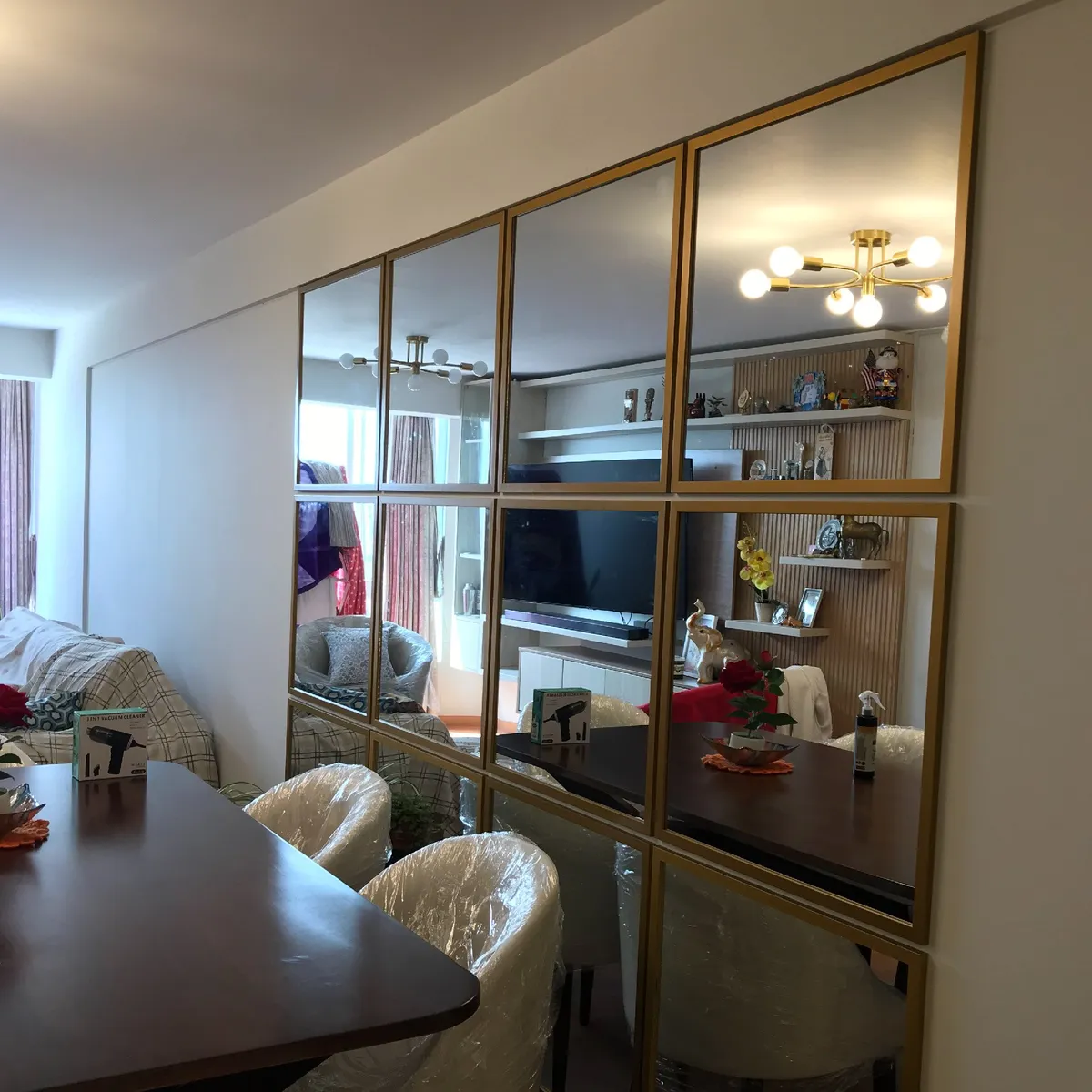 LUMINAR BRILLO & LUZ - Espejos decorativos para sala y comedor marco dorado