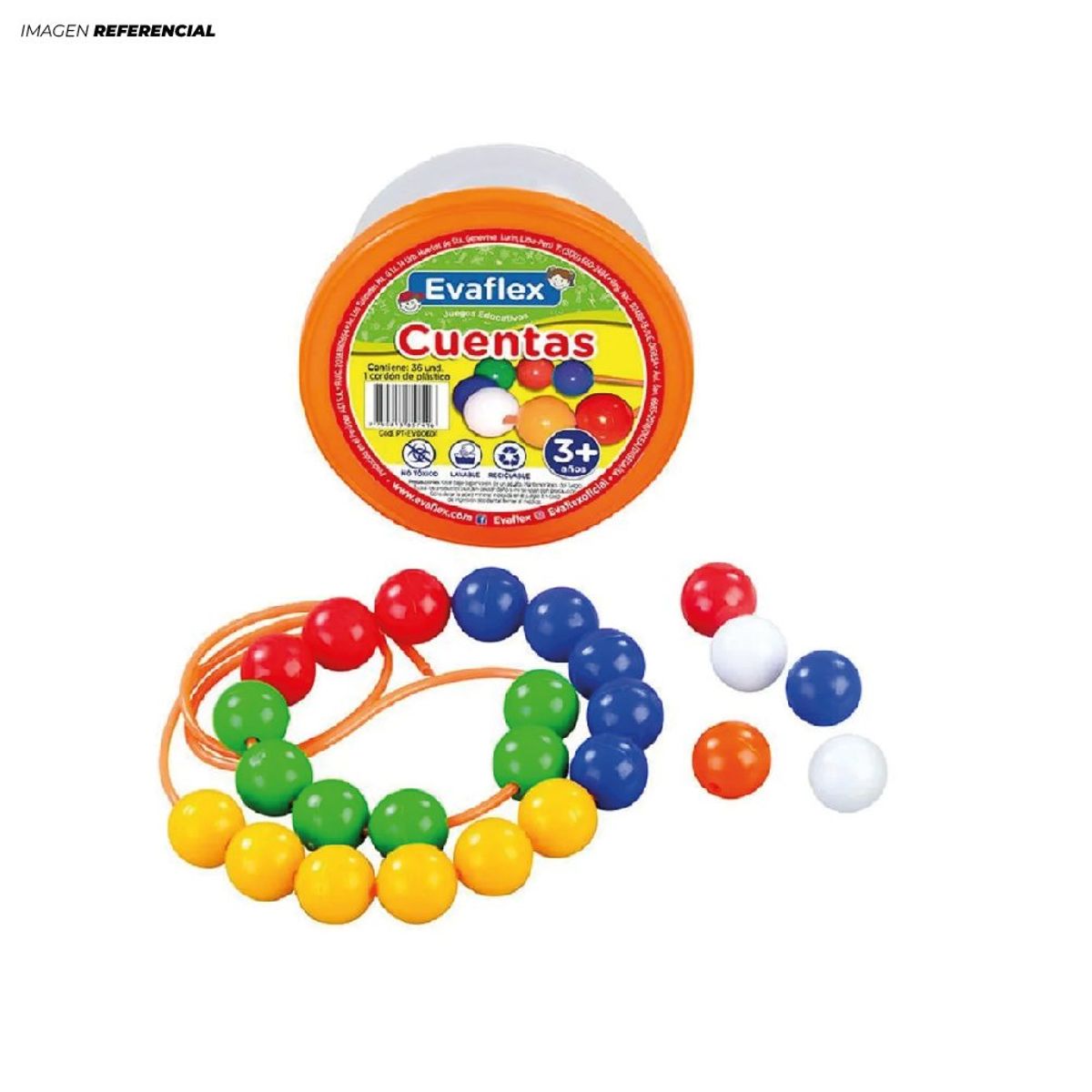 GENERICO - JUGUETE DIDÁCTICO CUENTAS 40 BOLITAS