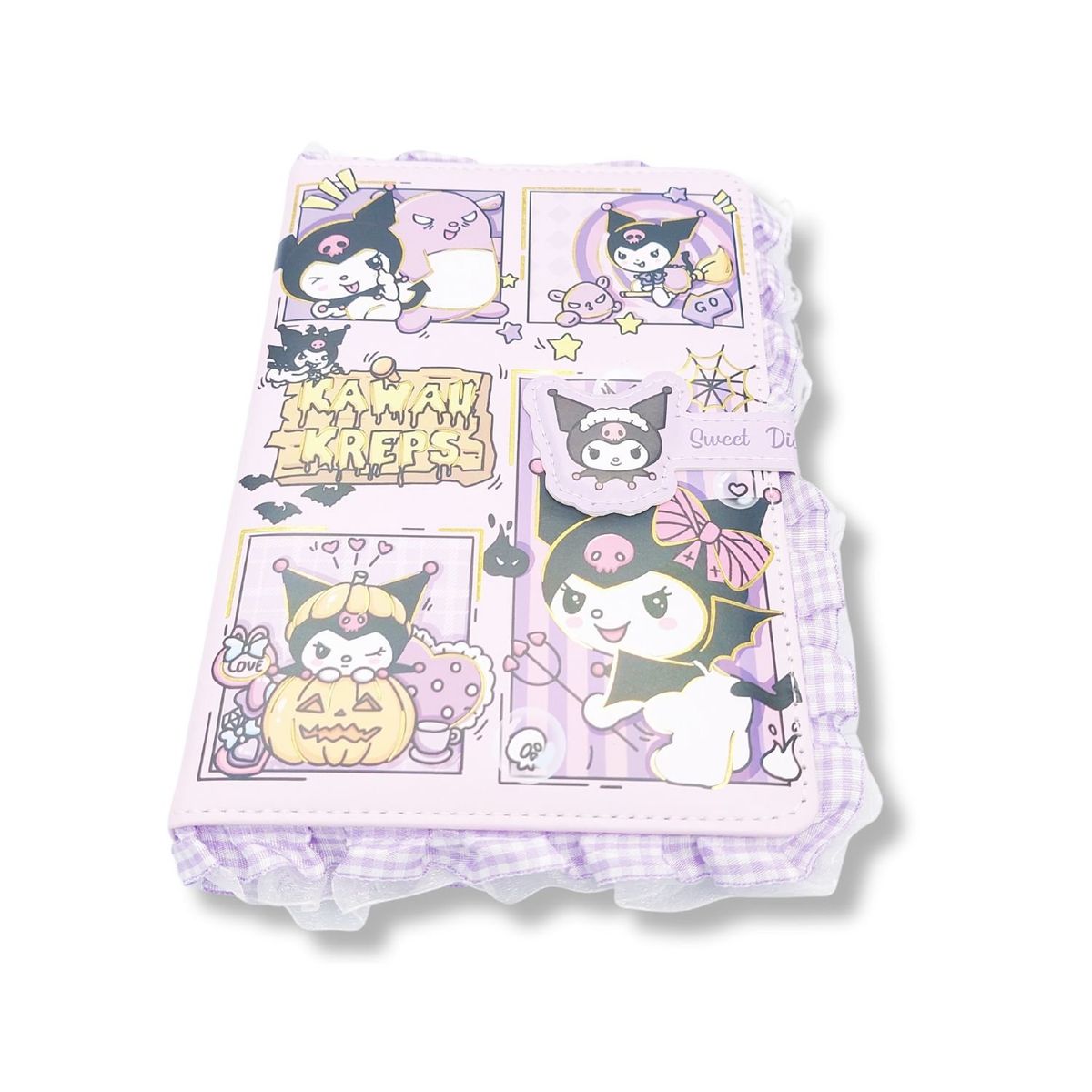 GENERICO - Diario Amigos de Gatita Diseño Cintas Color Morado