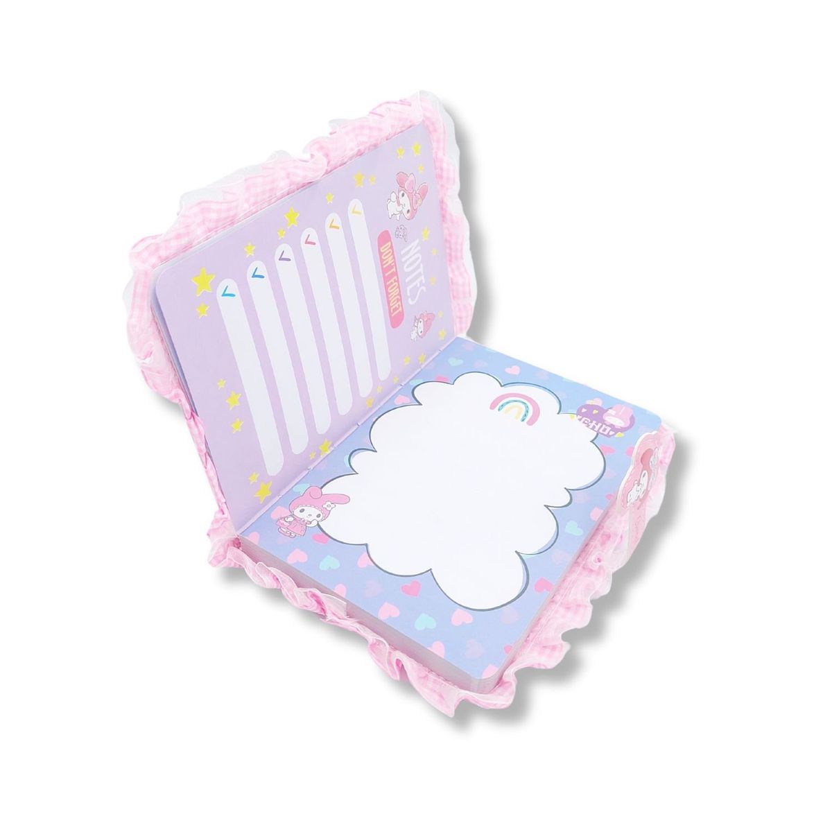 GENERICO - Diario Amigos de Gatita Diseño Cintas Color Rosa