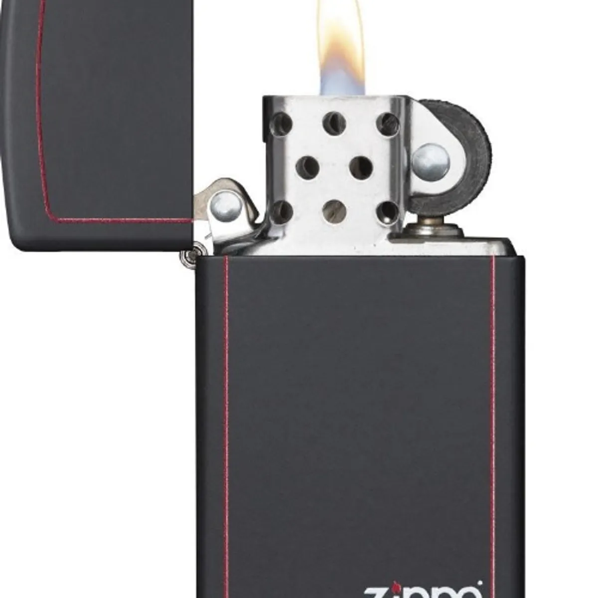 ZIPPO - Encededor ZIPPO Slim Black Matte with Red Border