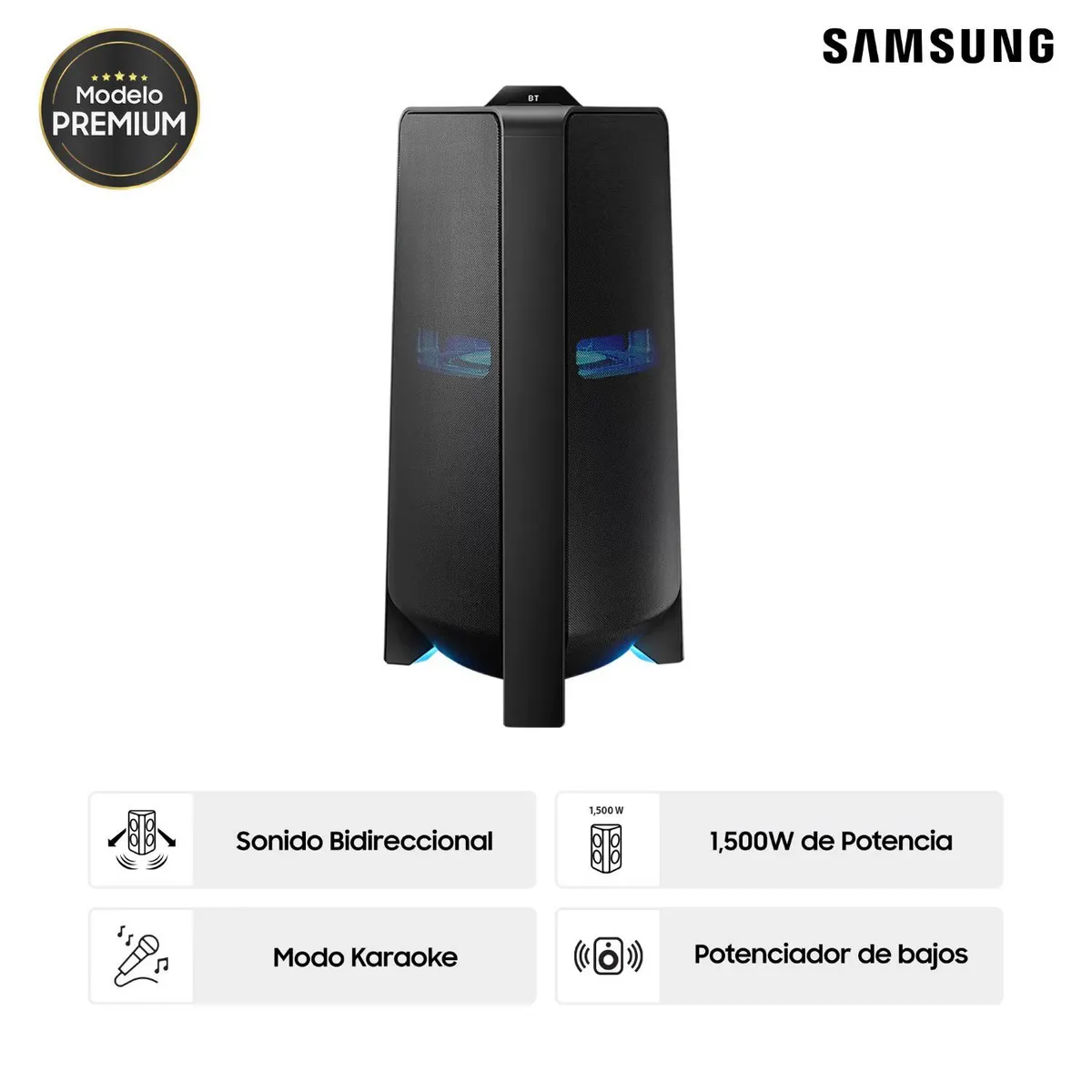 SAMSUNG - Equipo de sonido Samsung Bluetooth 1500W MX-T70PE