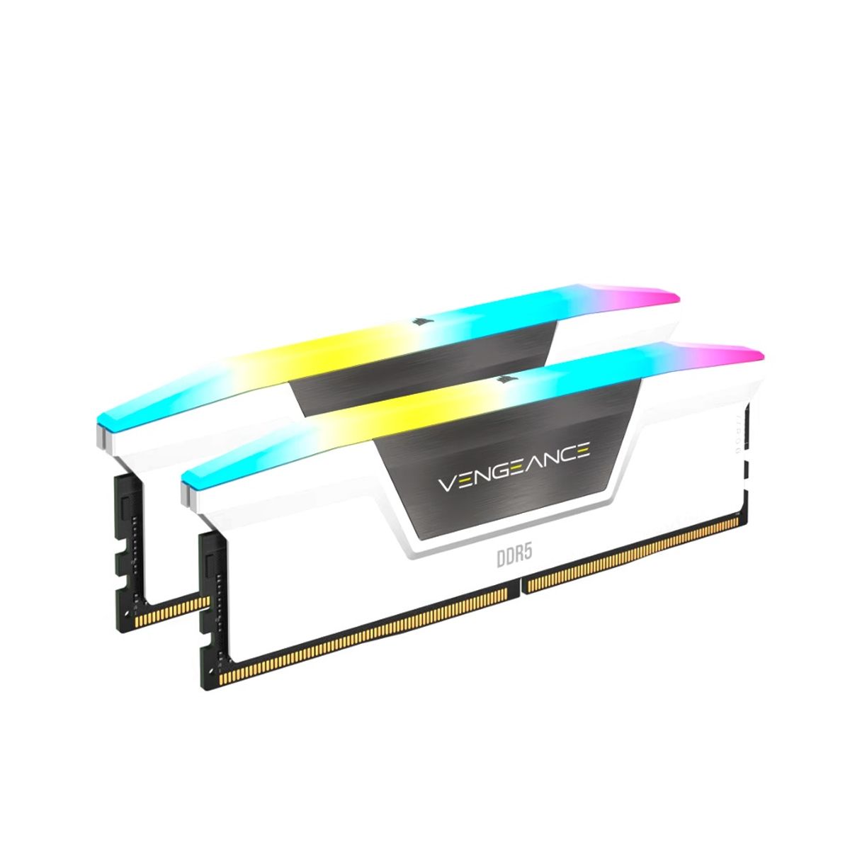 CORSAIR - Memoria RAM Corsair Vengeance 32GB RGB DDR5 5200Mhz CL40 Blanco 2x16GB