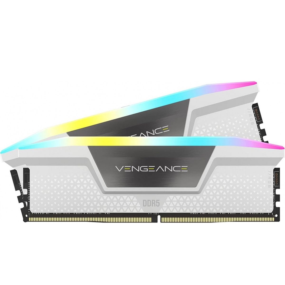 CORSAIR - Memoria RAM Corsair Vengeance 32GB RGB DDR5 5200Mhz CL40 Blanco 2x16GB