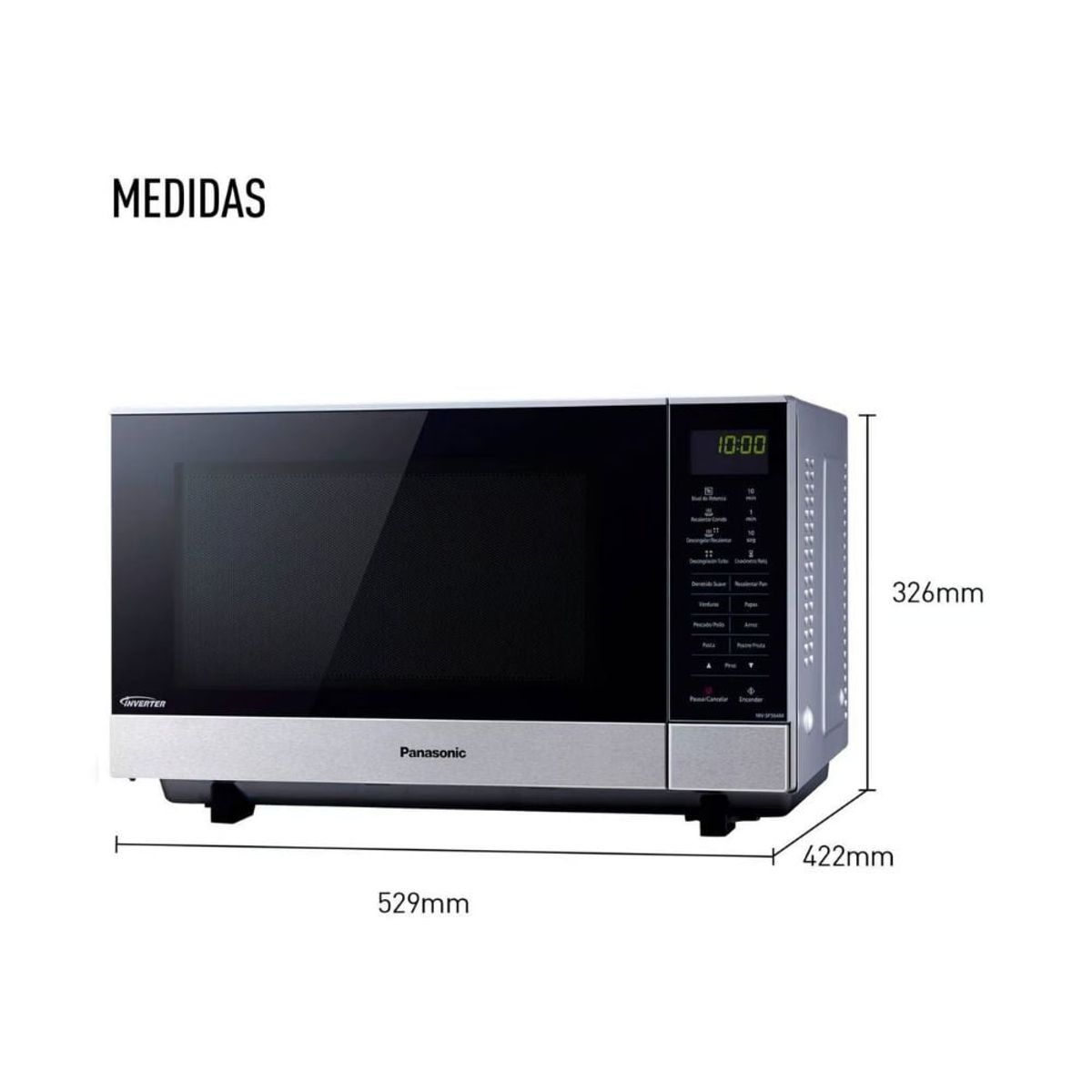 PANASONIC - MICROONDAS PANASONIC 27L SILVER NN-SF564MRPM