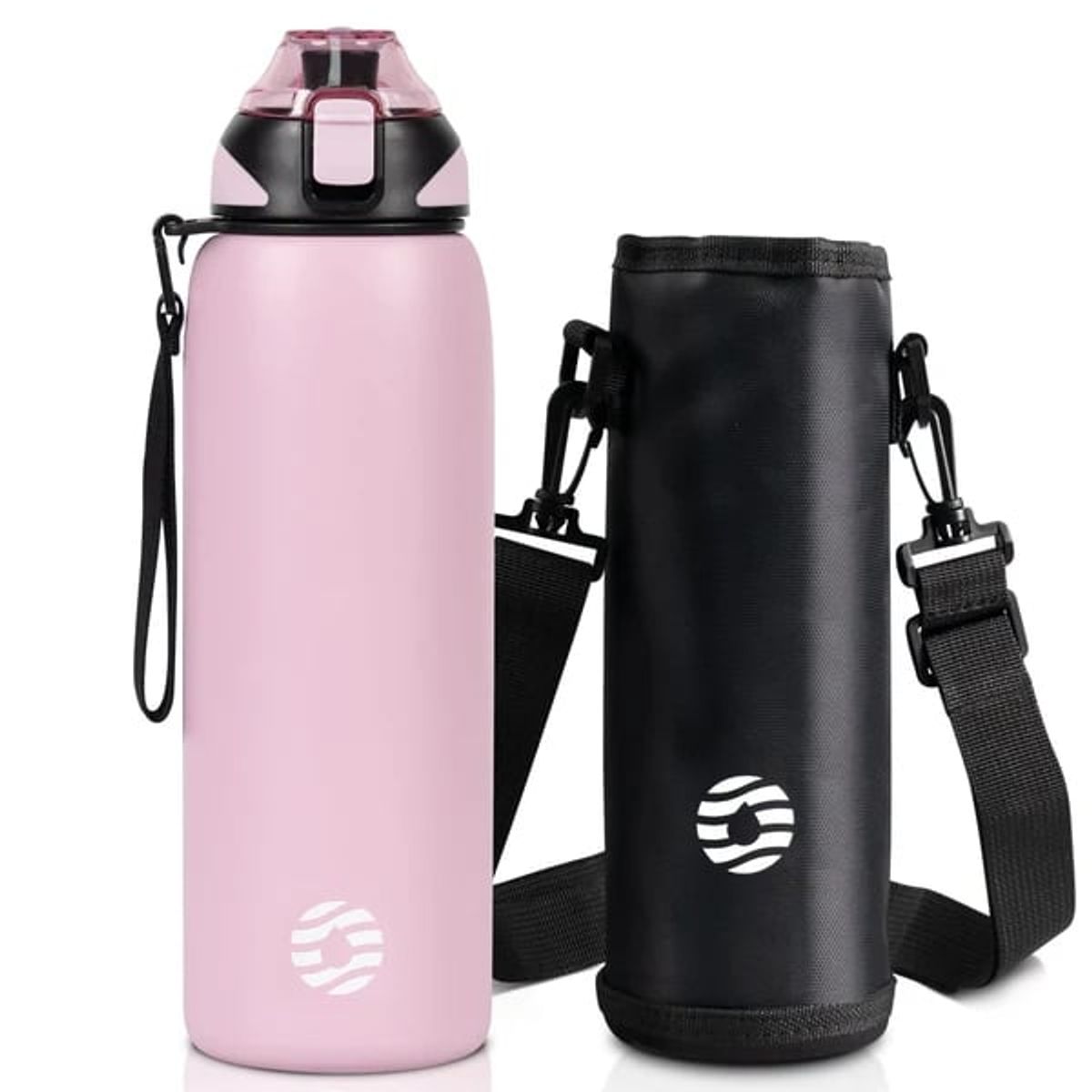 FJBOTTLE - FJBottle - Botella deportiva acero con aislamiento y tapa de tritan 1000ml-Rosa