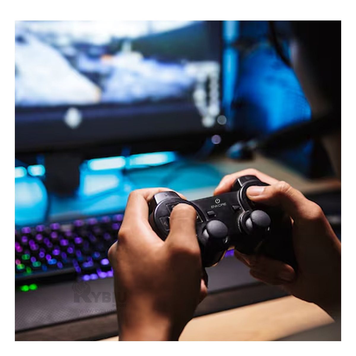 RYBIU IMPORT - Mando Gamer Enkore Shooter en Color Negro