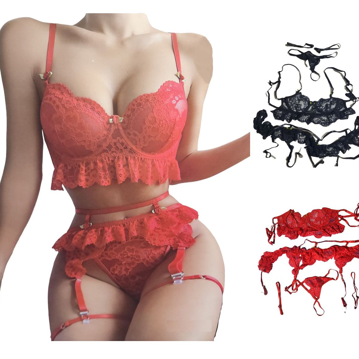 GENERICO - Sexy Set Conjunto ropa interior y sostén cómodo