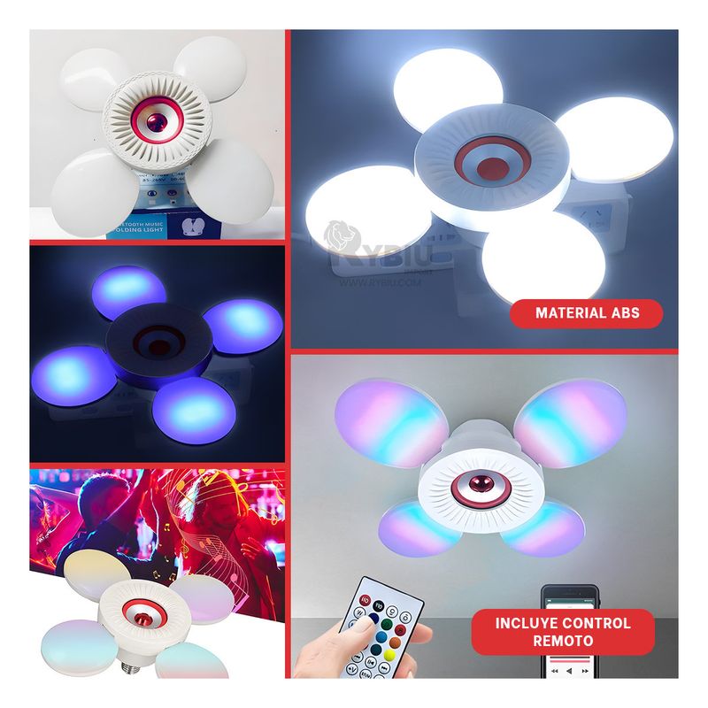 RYBIU IMPORT - Ventilador para Casa y Eficaz Tono Rojo Y+Regalo Stickers
