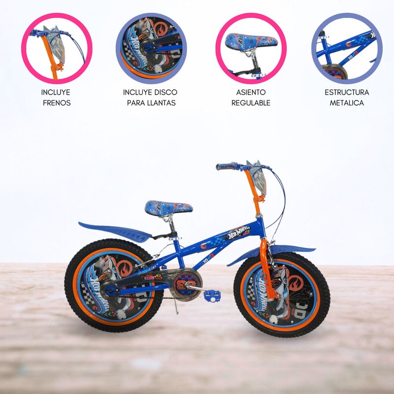 CUZKA - Bicicleta Aro 20 para Niños «HOT WHEELS»