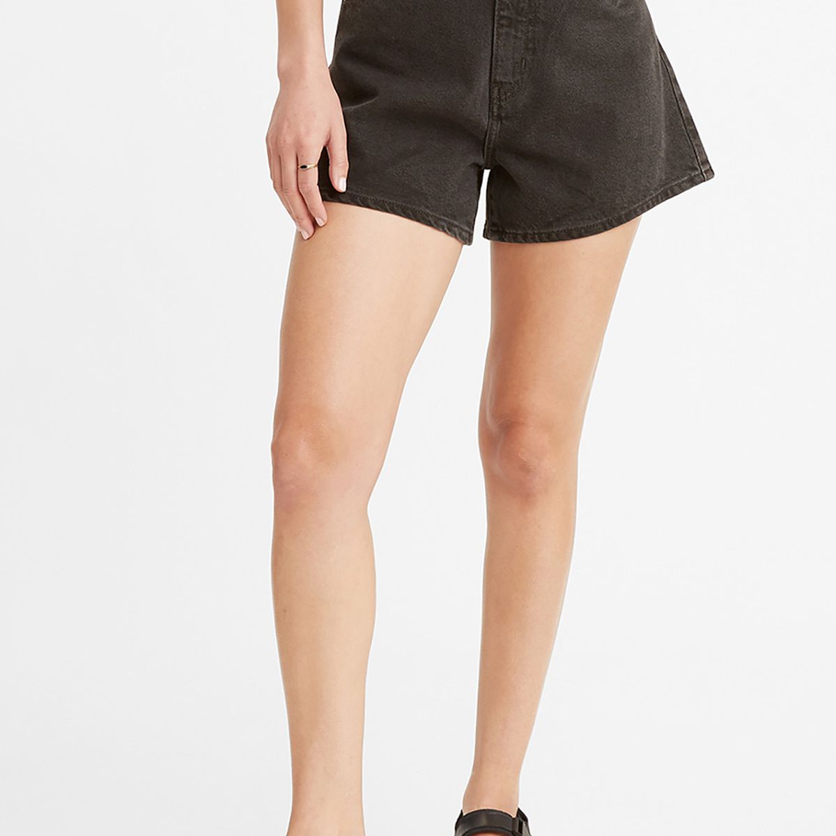 LEVIS - Shorts Mujer High Waisted Mom Negro Levis