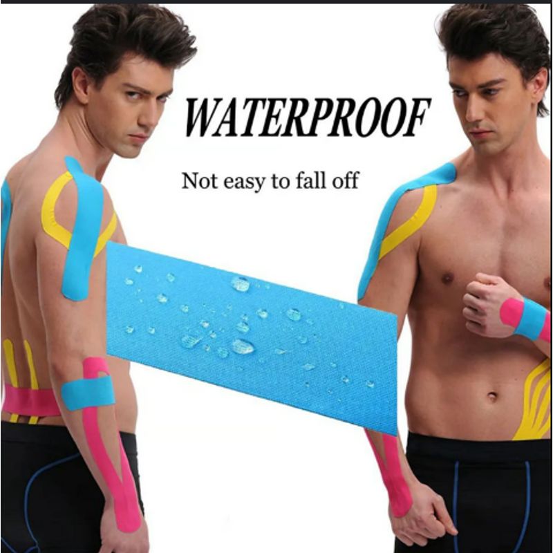 GENERICO - Cinta Kinesiologica 5m Soporte para Atleticos Pack 02 Rollos