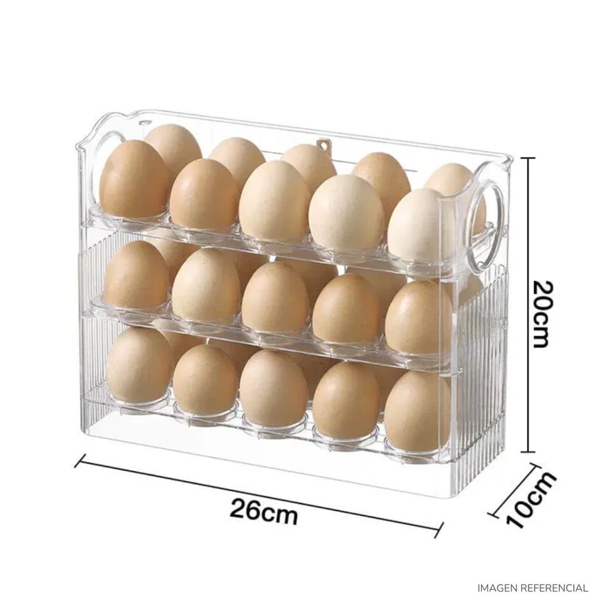 INSPIRA - Contenedor organizador de huevos 3 niveles