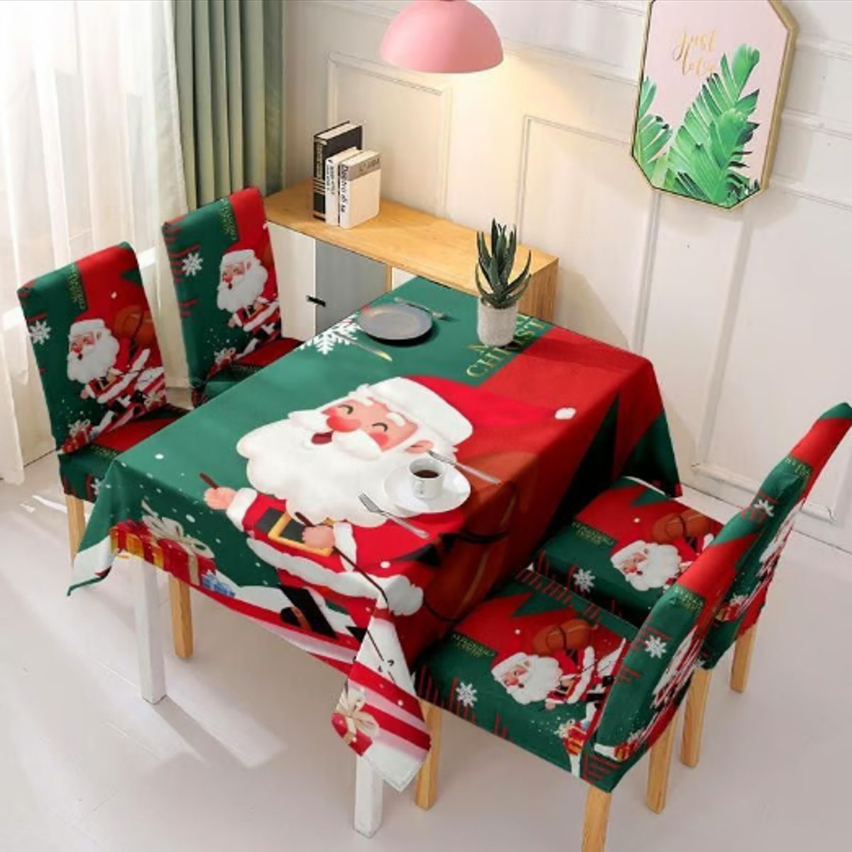 GENERICO - Juego de Mantel con 6 Fundas de Silla