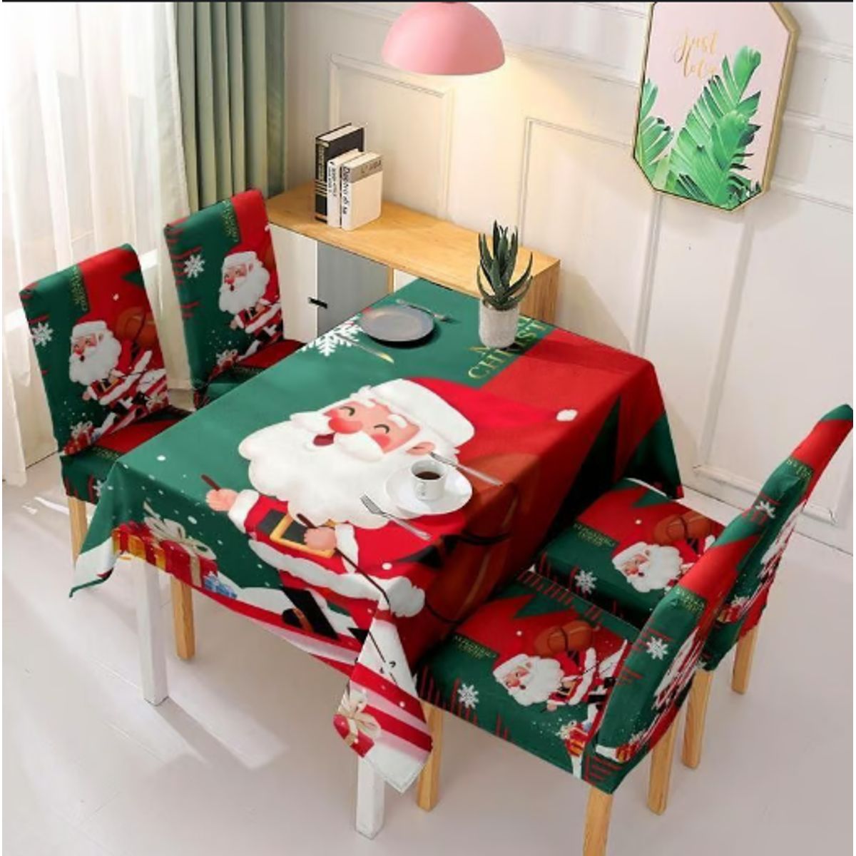 GENERICO - Juego de Mantel con 6 Fundas de Silla