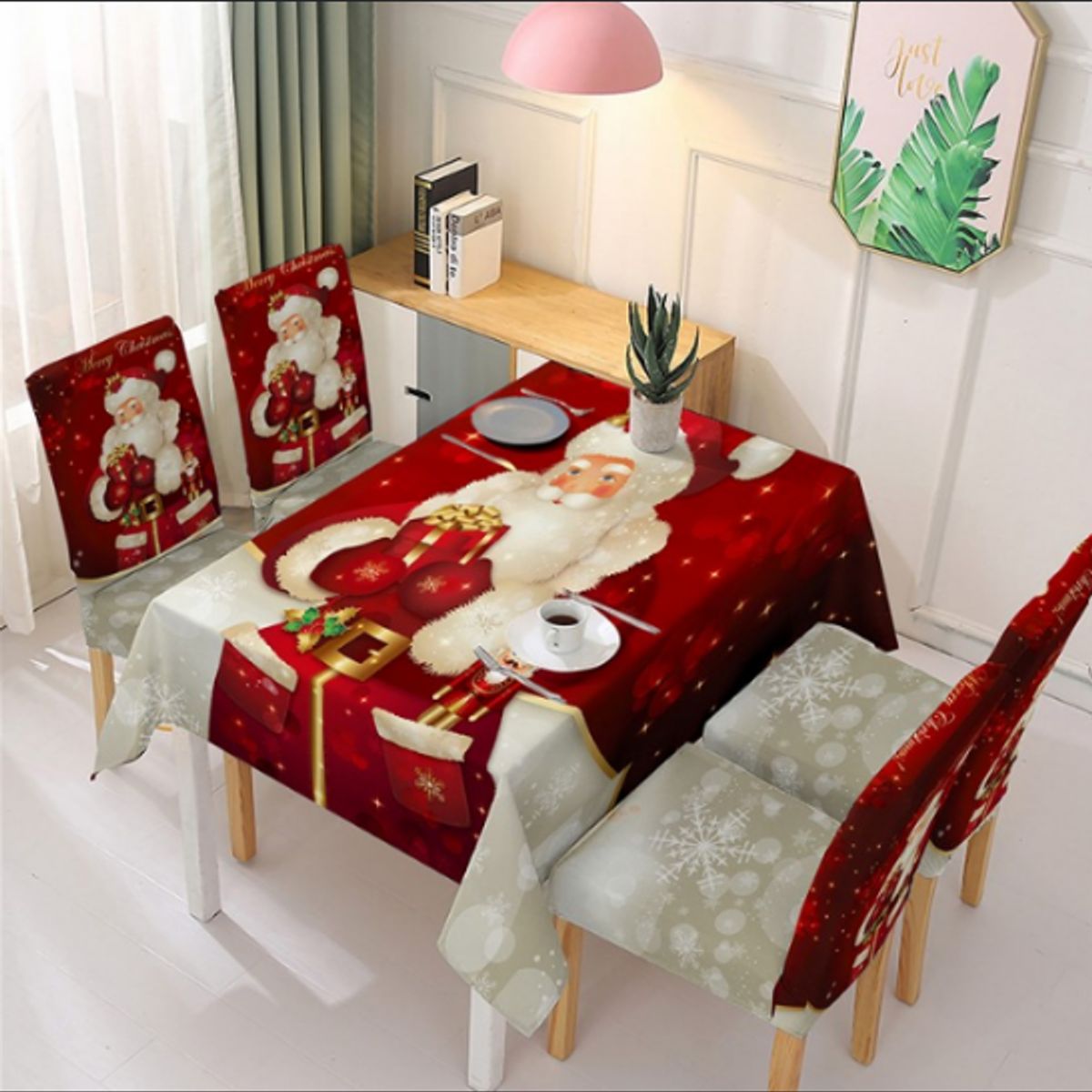 GENERICO - Juego de Mantel con 6 Fundas de Silla