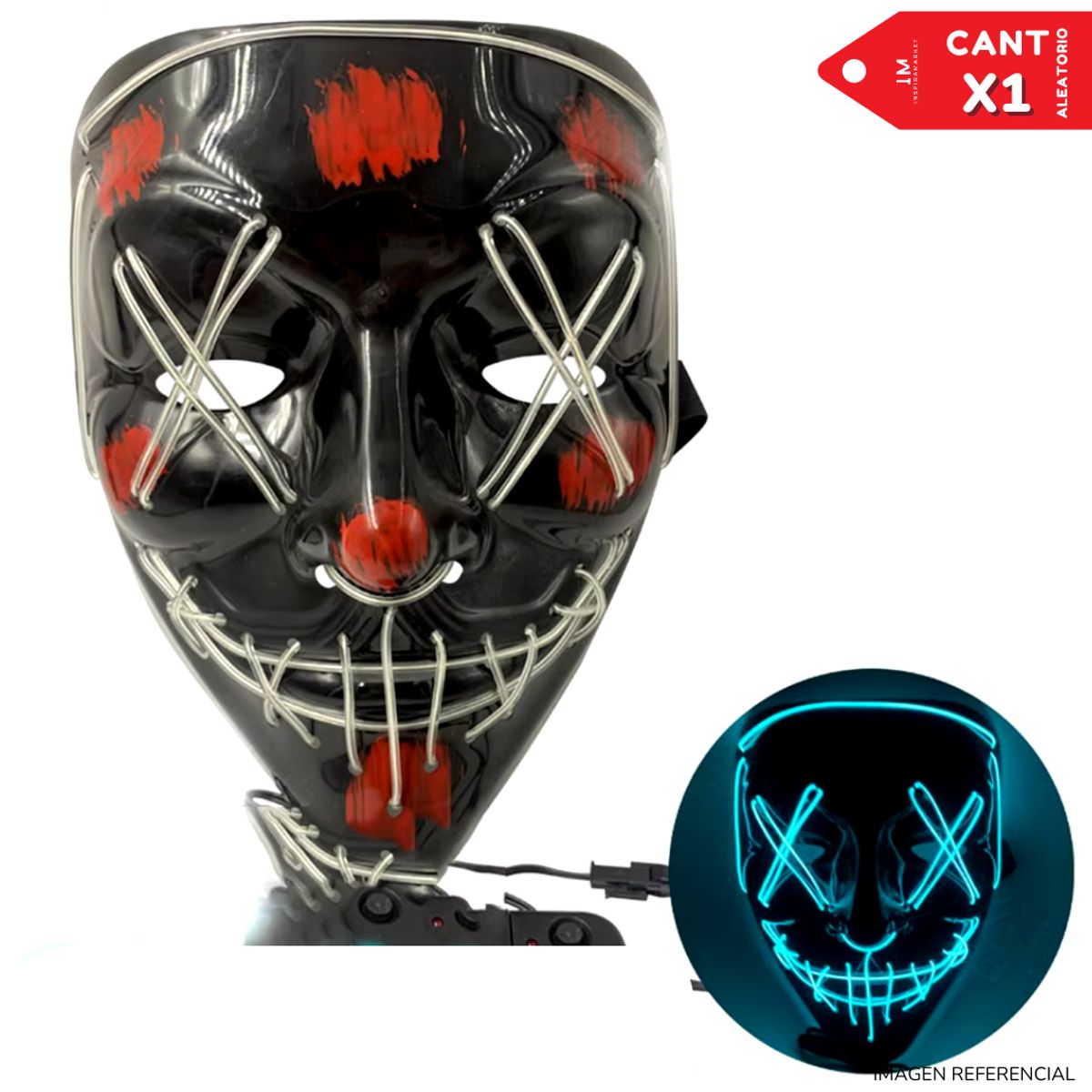 INSPIRA MARKET - Máscara LED de la Purga Halloween