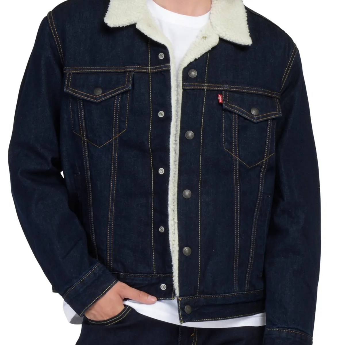 LEVIS - Casaca Hombre Sherpa Azul Oscuro Levis