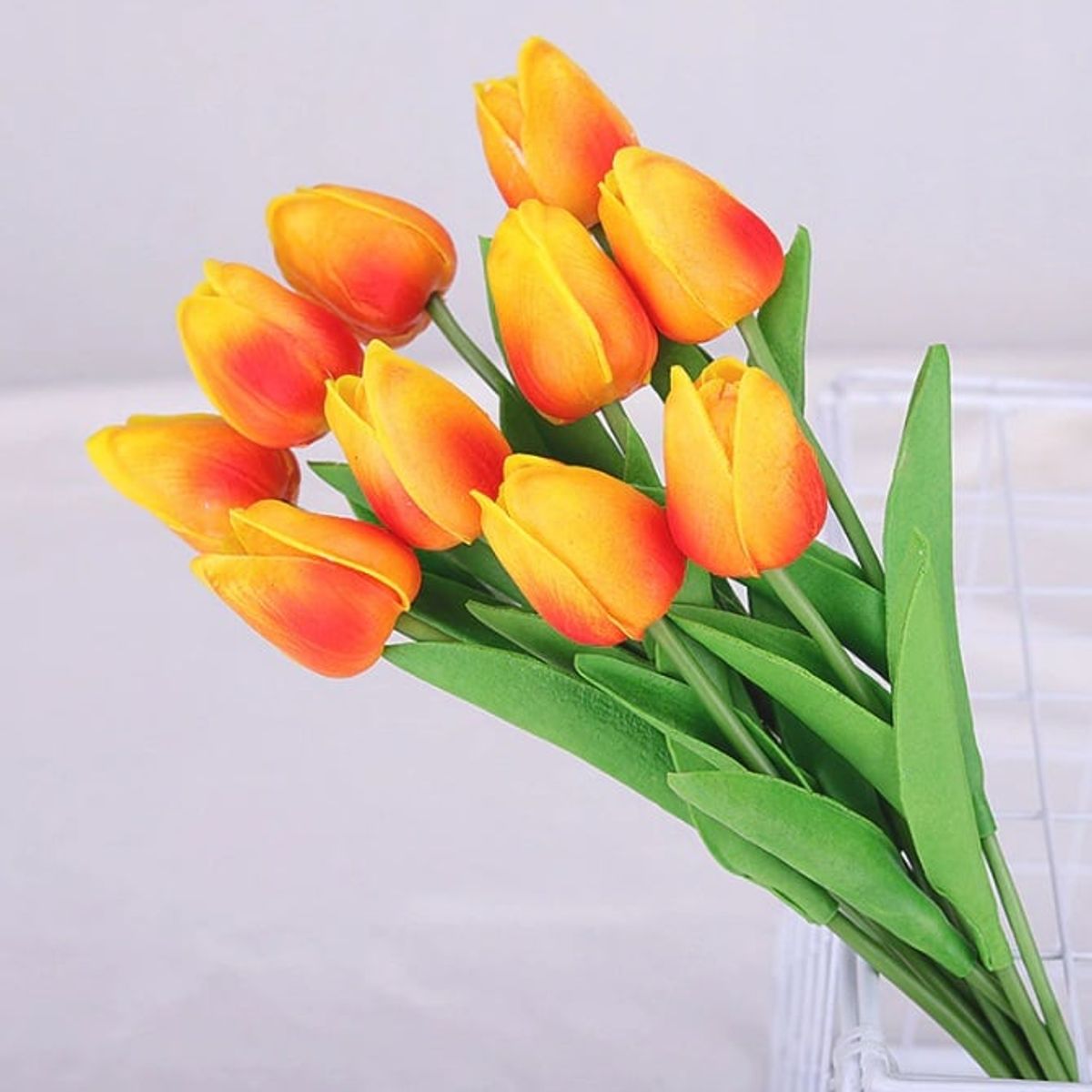 GENERICO - 10 unidades Tulipanes Artificiales flores Latex