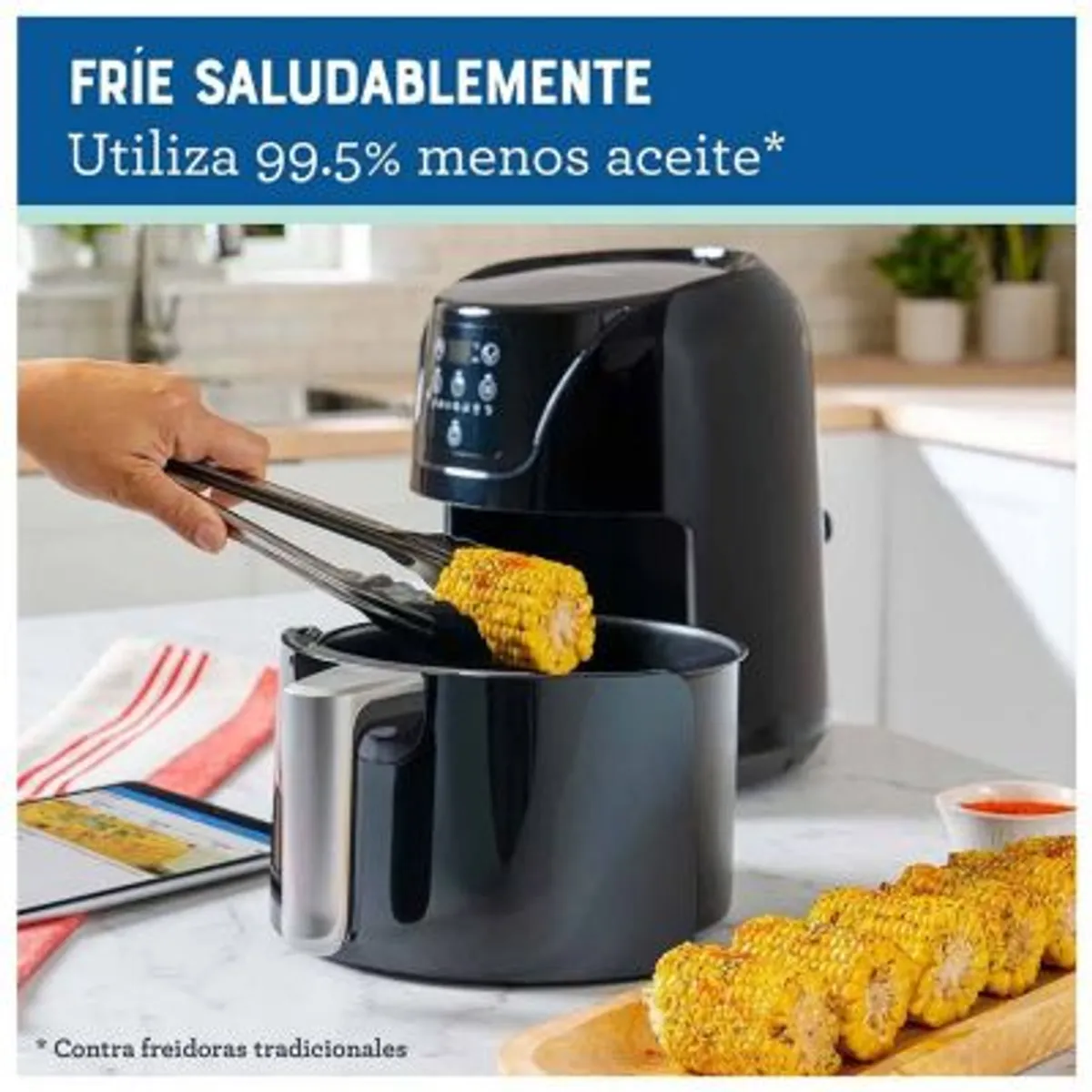OSTER - Freidora de aire Oster de 4L con recubrimiento DiamonForce CKSTAF40MDF