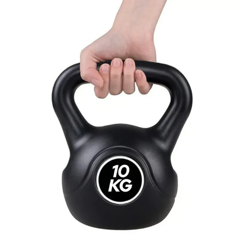 GENERICO - Pesa Rusa Kettebells de PVC 10 Kg - NEGRO