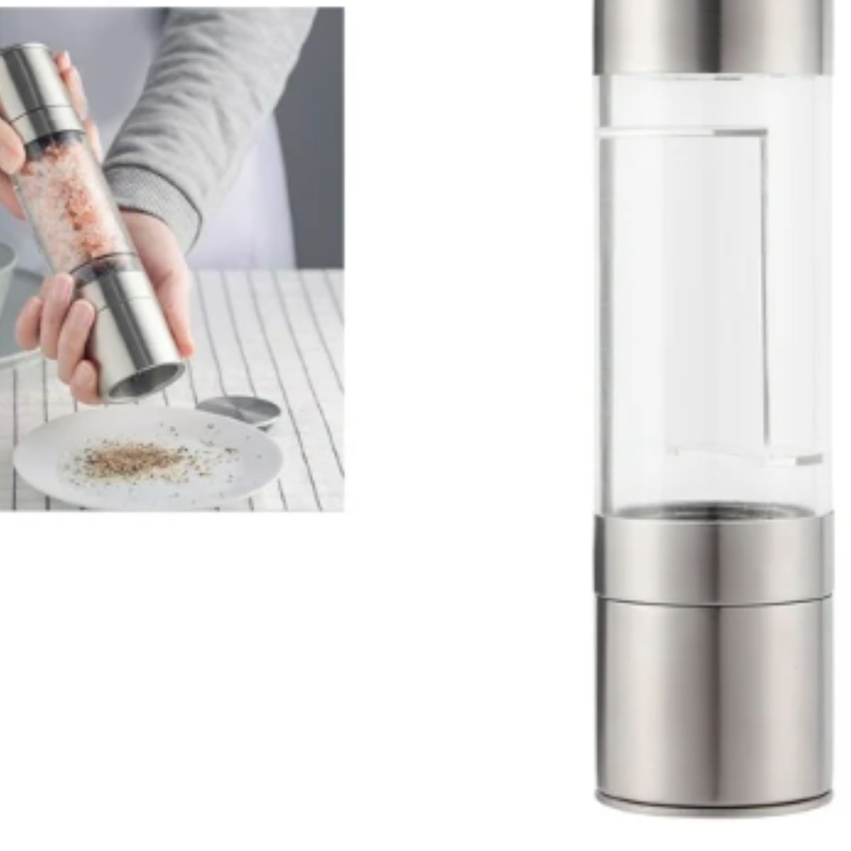 GENERICO - Molinillo Pimentero Clasico De Acero Inoxidable