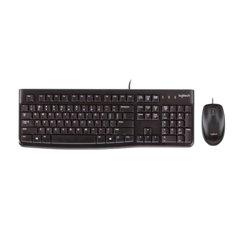 KIT TECLADO Y MOUSE LOGITECH MK120 USB SP NEGRO PN 920-004428