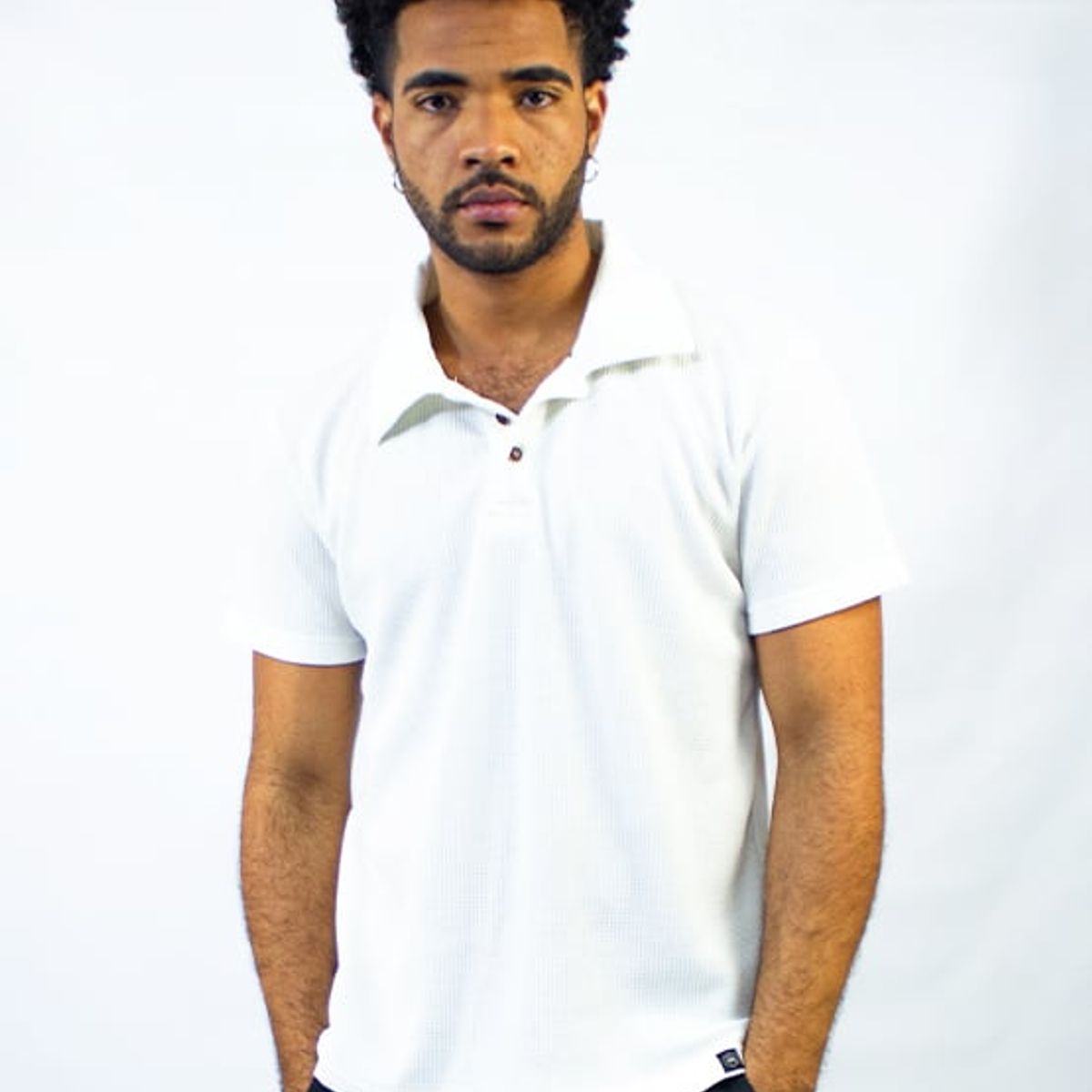 DM DEXMEN - Polo Dexmen  Wafer Camisa Corta Blanco