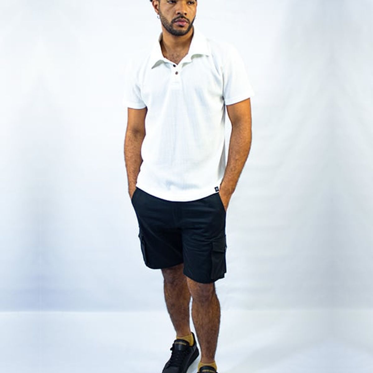 DM DEXMEN - Polo Dexmen  Wafer Camisa Corta Blanco