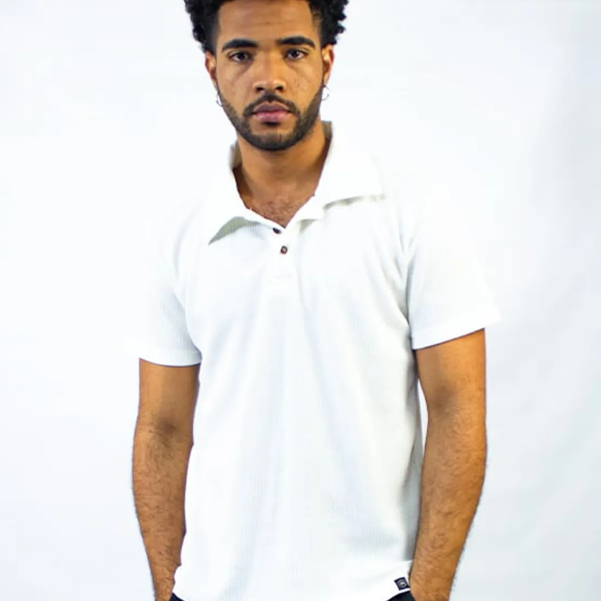 DM DEXMEN - Polo Dexmen  Wafer Camisa Corta Blanco