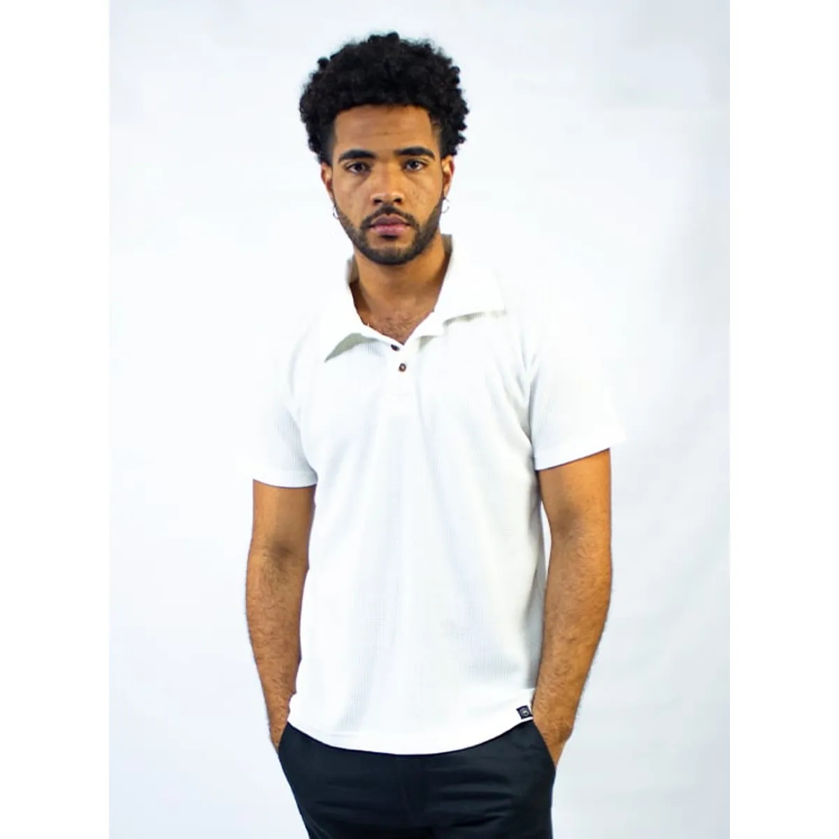 DM DEXMEN - Polo Dexmen  Wafer Camisa Corta Blanco