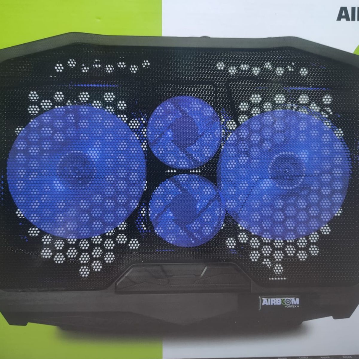 AIRBOOM - COOLER PARA LAPTOP VORTEX 4 VENTILADORES LED