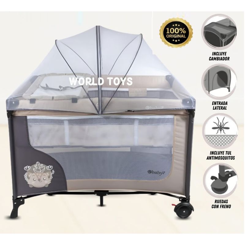 EBABY - CUNA CORRAL DE LUJO  LUUBORN  EDICIÓN LIMITADA BEIGE