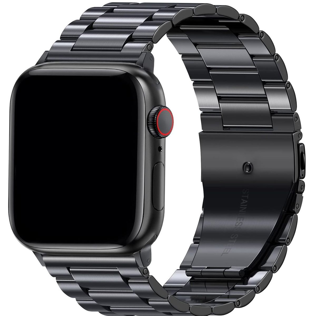 GENERICO - Correa Metalica Eslabon Para Apple Watch 38mm-Negro
