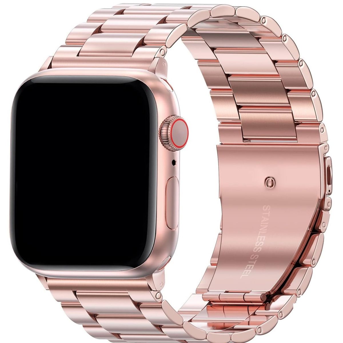 GENERICO - Correa Metalica Eslabon Para Apple Watch 38mm-Rosado