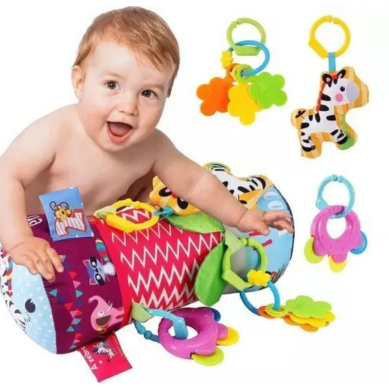 GENERICO - Almohada de Rodillo para Estimulación de Gateo del bebe ROSA