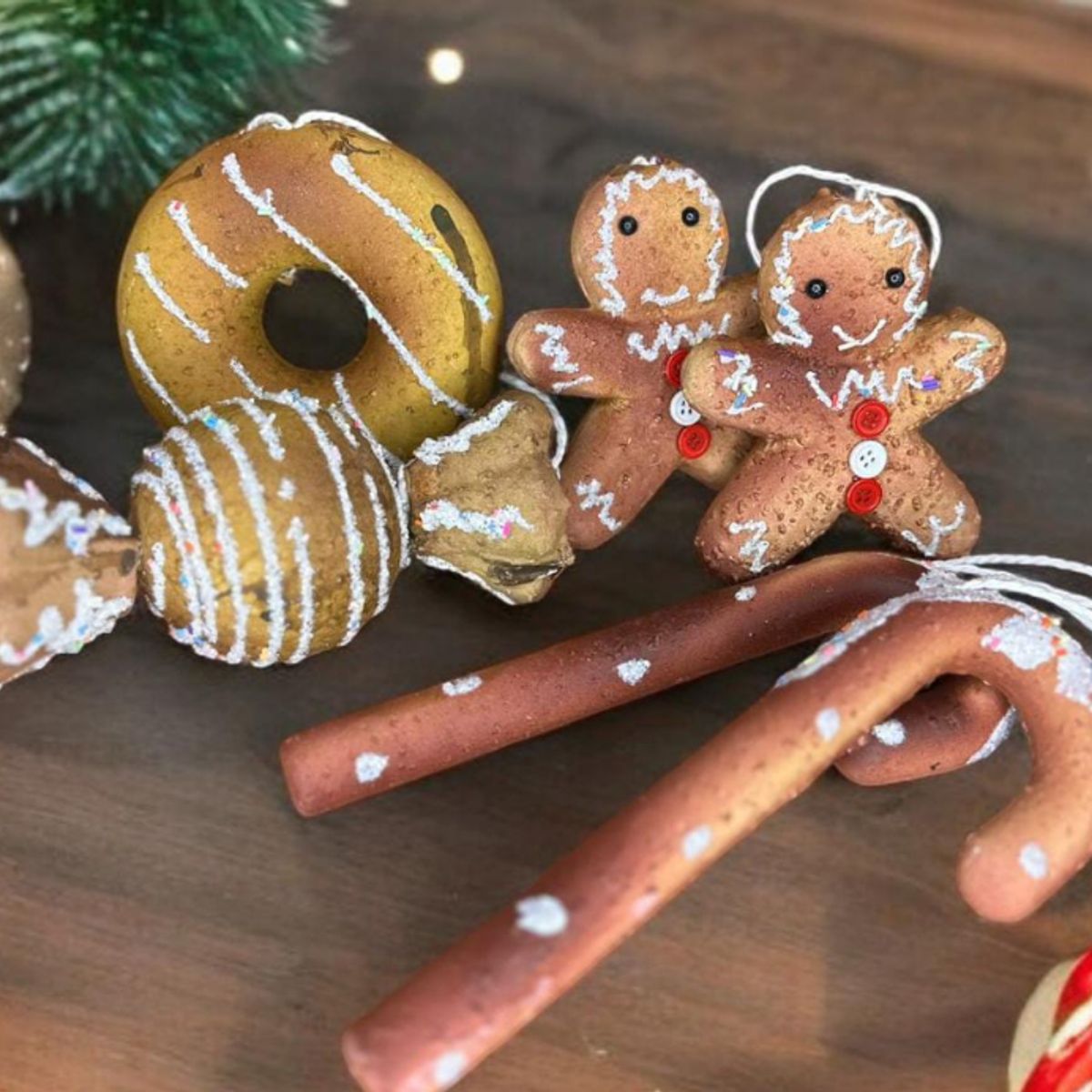 GENERICO - SET DE ADORNOS GALLETA DE JENGIBRE 14CM