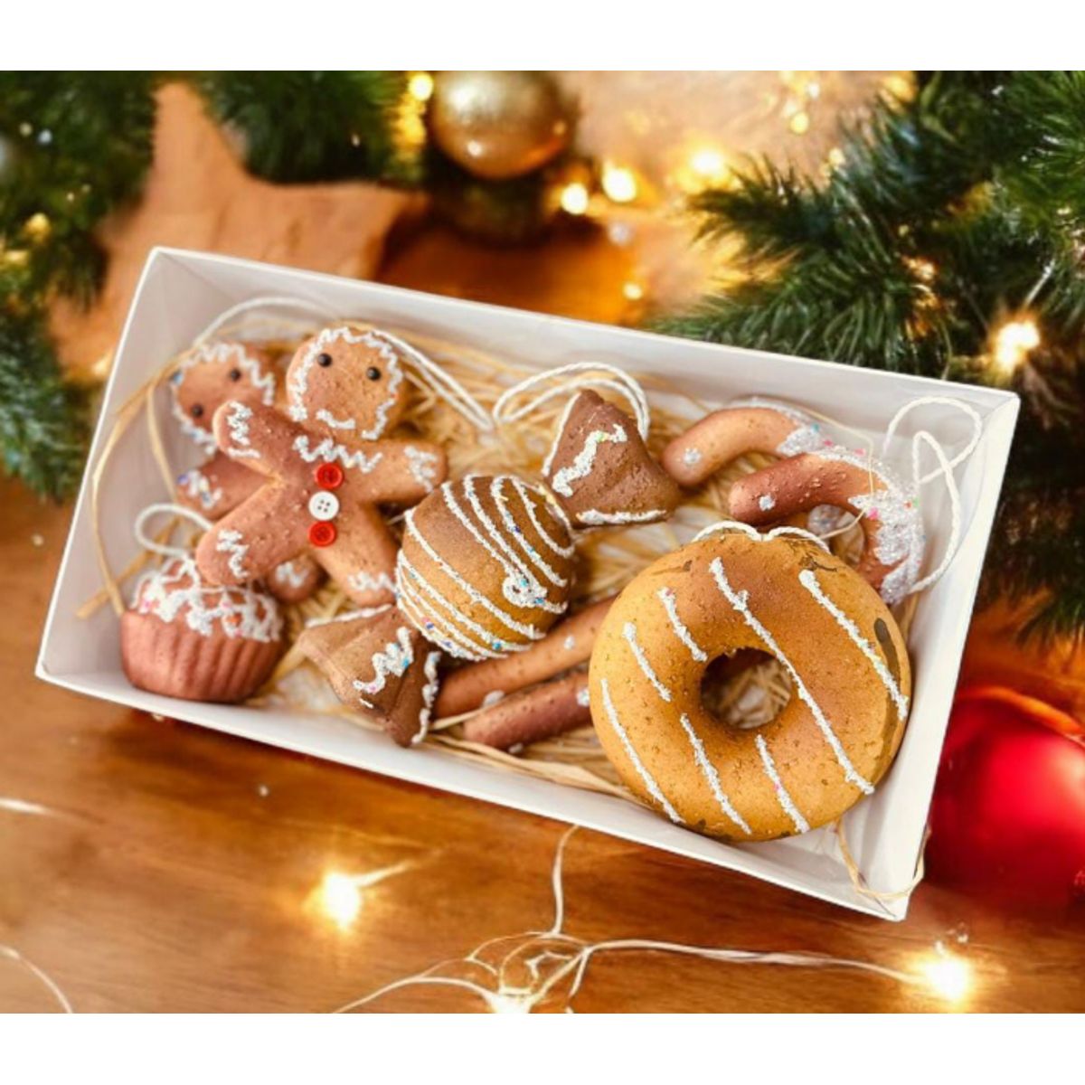 GENERICO - SET DE ADORNOS GALLETA DE JENGIBRE 14CM