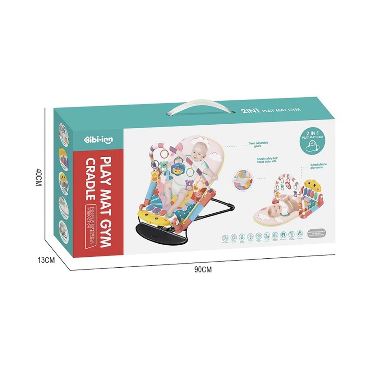 GENERICO - GIMNASIO MULTIFUNCIONAL DIDACTICO MECEDOR PARA BEBE 2 EN 1