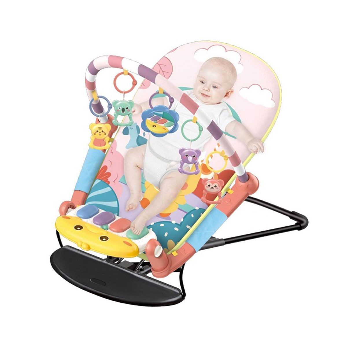 GENERICO - GIMNASIO MULTIFUNCIONAL DIDACTICO MECEDOR PARA BEBE 2 EN 1