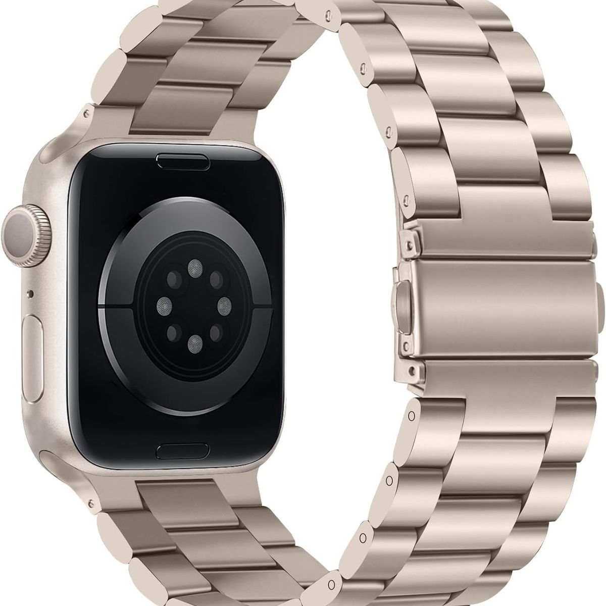 GENERICO - Correa Metalica Eslabon Para Apple Watch 38mm-Beige