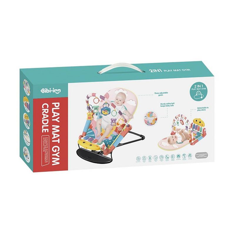 GENERICO - GIMNASIO MULTIFUNCIONAL DIDACTICO MECEDOR PARA BEBE 2 EN 1