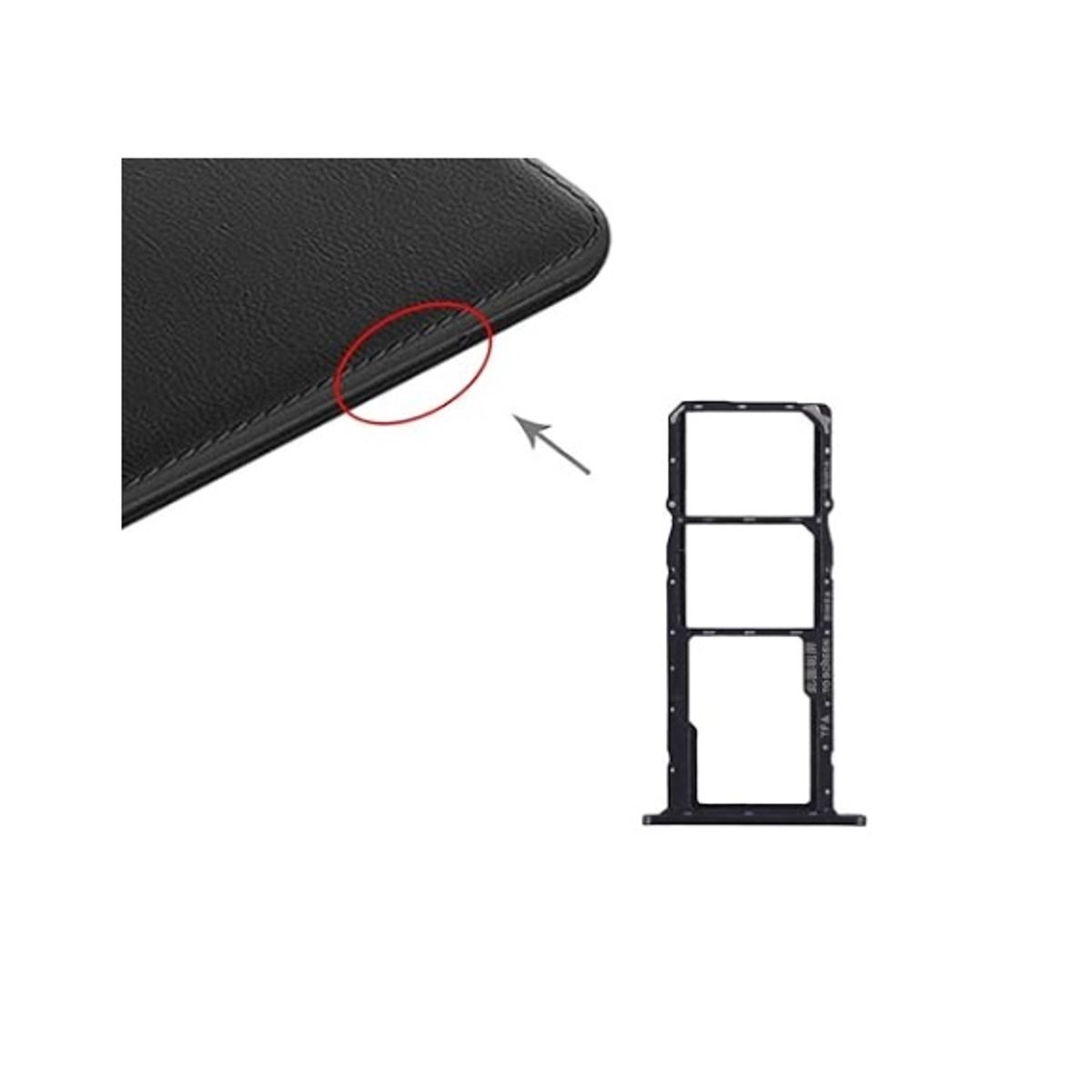 GENERICO - Repuesto Bandeja SIM Huawei Y7 2019 Color Negro