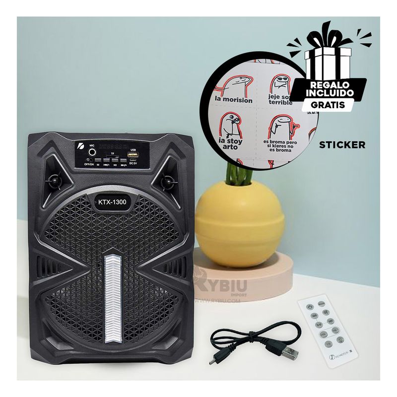 RYBIU IMPORT - Bocina Versatil Micronics Killer Mic Negro Y+Gift Stickers