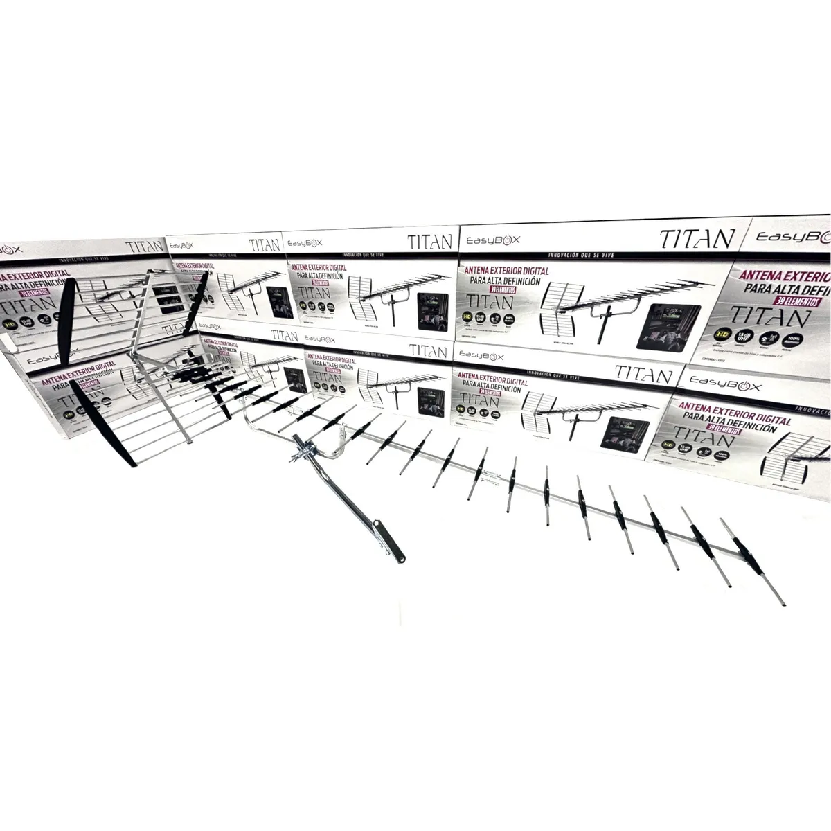 Easy Corp - ANTENA TDT DIGITAL GRANDE - 230CM - CANALES GRATUITOS